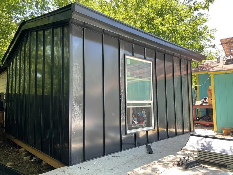 Black standing seam metal wall panels for Metal Roof Installation in Grenada